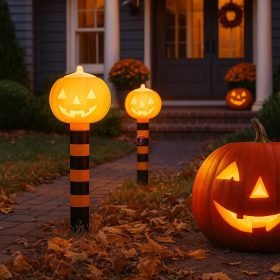   Napelemes töklámpás 21,5 cm – leszúrható Halloween kerti lámpa, 1 LED
