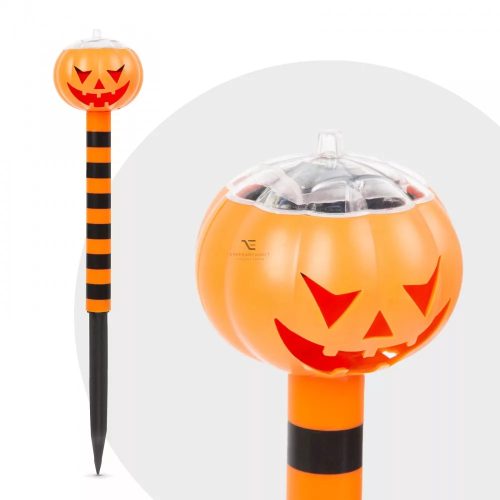 Napelemes töklámpás 21,5 cm – leszúrható Halloween kerti lámpa, 1 LED