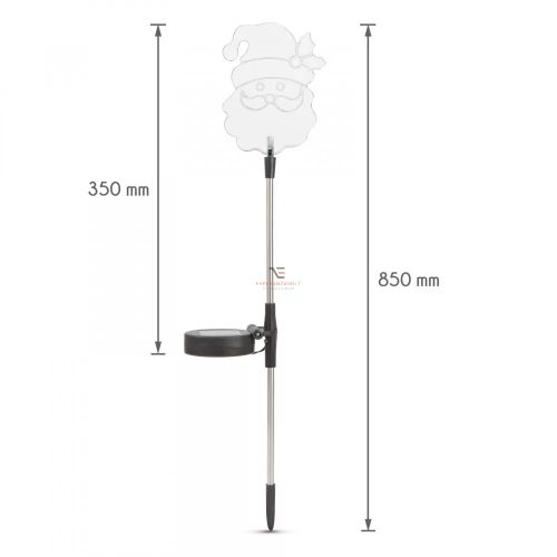 Napelemes Mikulás lámpa 84 cm – RGB LED-es karácsonyi kerti dekoráció
