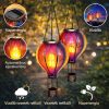 Napelemes hőlégballon lámpa 37 cm – függeszthető, 12 LED-es lánghatással