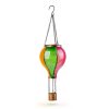 Napelemes hőlégballon lámpa 37 cm – függeszthető, 12 LED-es lánghatással