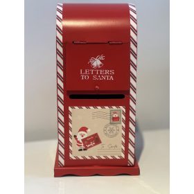   Mikulás postaláda fém, 24 cm – karácsonyi persely és levélszekrény