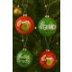 Premium GRINCH karácsonyfadísz szett 75 mm – 4 db