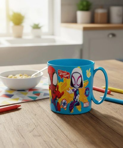 Spidey mikrózható műanyag bögre 350ML