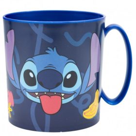 Stitch mikrózható műanyag bögre 390 ml – kék
