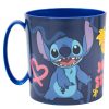 Stitch mikrózható műanyag bögre 390 ml – kék