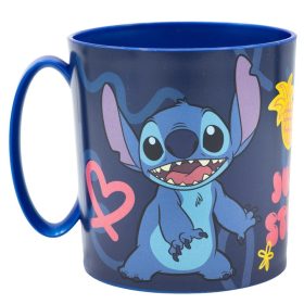 Stitch mikrózható műanyag bögre 390 ml – kék
