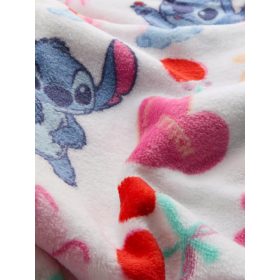   Disney Stitch takaró rózsaszín – szívecskés, puha takaró gyerekeknek