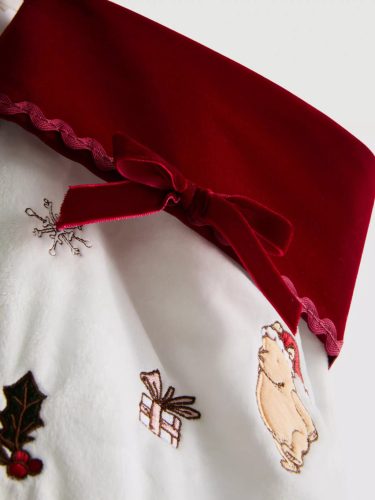 Disney Micimackó karácsonyi ajándékzokni – krémszínű, dekoratív karácsonyi zokni