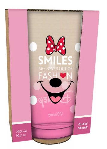 Minnie egér prémium üvegpohár 290 ml – Disney Minnie pohár