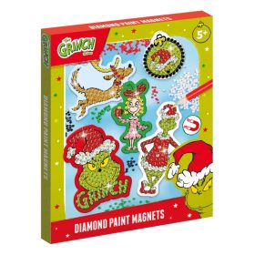   A Grincs Dr. Seuss gyémántfestő mágneskészítő szett – 5 db-os kreatív készlet