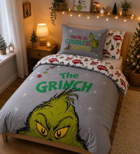 Grincs ágyneműhuzat 140x200 cm – Cuddly The Grinch ágynemű