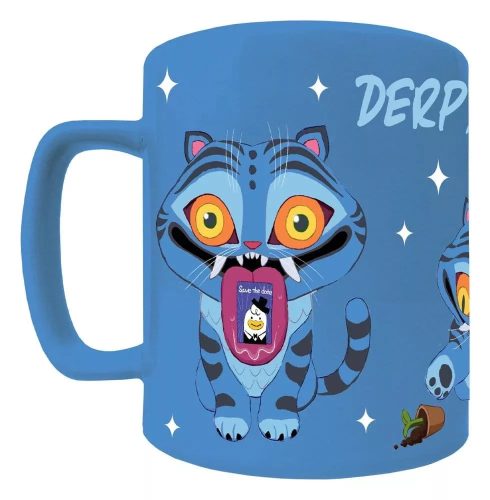 K-pop Démonvadászok Derpy porcelán bögre levehető plüss borítással, 440 ml