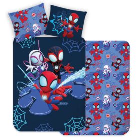   Spidey és barátai 100% pamut ágyneműgarnitúra 140x200cm ágyneműhuzat + 70x90cm párnahuzat