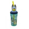 Bluey 3D szívószálas gyerek pohár 360 ml – BPA-mentes