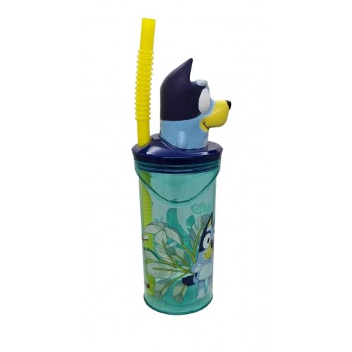 Bluey 3D szívószálas gyerek pohár 360 ml – BPA-mentes