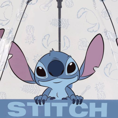 Disney Stitch félautomata esernyő - 74cm - Átlátszó