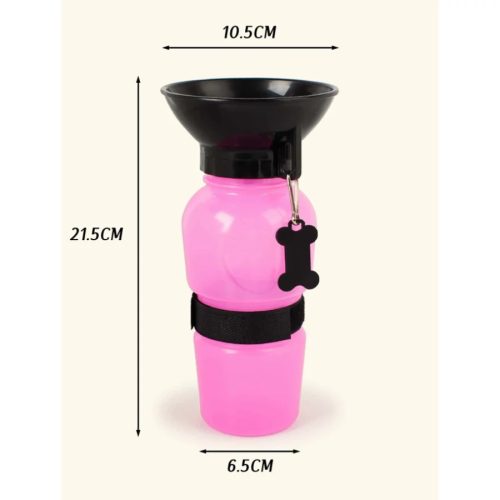 Hordozható kutya itató kulacs 550 ml – BPA mentes, cseppmentes kutyaitató sétához