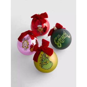   Grinch karácsonyi gömb szett – 4 db-os díszgömb készlet