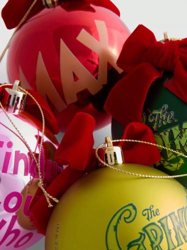 Grinch karácsonyi gömb szett – 4 db-os díszgömb készlet