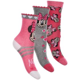   Minnie Egér szürke csíkos zokni szett – 3 pár Disney zokni, 31–34