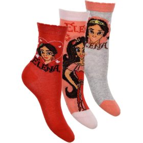   Elena – Avalor hercegnője gyerek zokni szett – 3 pár, piros, lazac és szürke