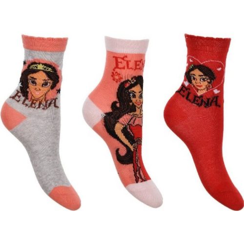 Elena – Avalor hercegnője gyerek zokni szett – 3 pár, piros, lazac és szürke