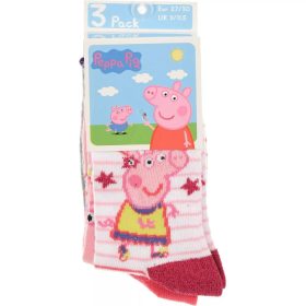   Peppa Pig zokni szett – 3 pár gyermek zokni, 31–34 méret